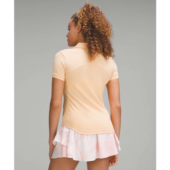 NWT Lululemon Quick-Drying Short-Sleeve Polo in Summer Glow Sz. 12 - Picture 2 of 2